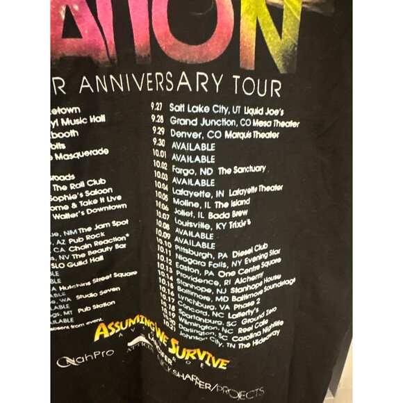 Metro Station Avion Roe 10 Year Ann Tour T-Shirt Lancifer assuming we survive - Picture 6 of 6
